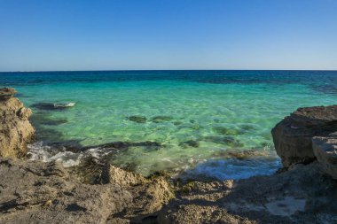 Mavi lagün ile Karayip Denizi