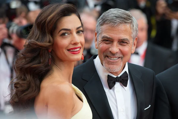 Джордж Клуні, Амаль Клуні — стокове фото