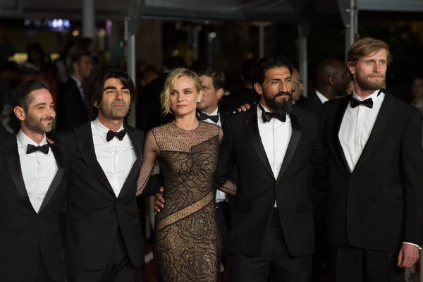 J. Krisch, S. M. Chancrin, D. Moschitto, Fatih Akin, Diane Kruger — Zdjęcie stockowe