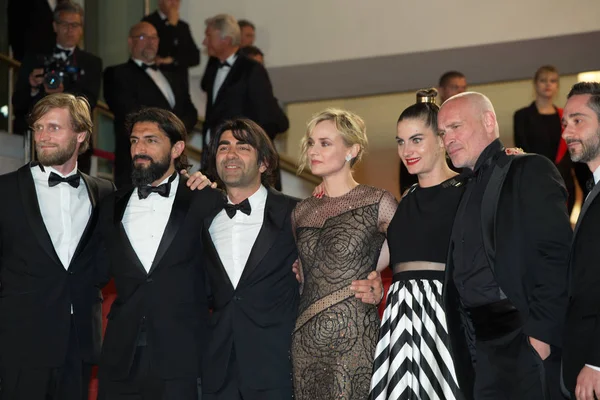 J. Krisch, S. M. Chancrin, D. Moschitto, Fatih Akin, Diane Kruger — Zdjęcie stockowe