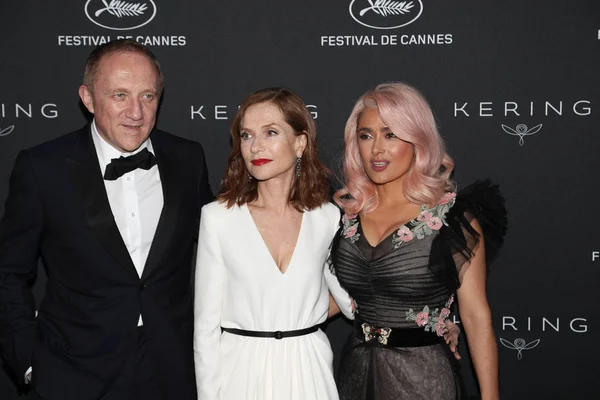 Isabelle Huppert, Francois-Henri Pinault, Salma Hayek — Foto de Stock