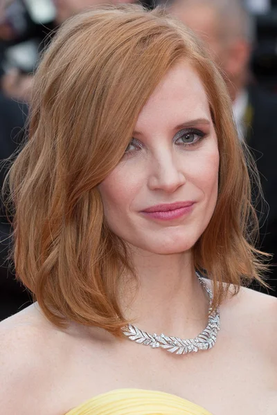 Jessica Chastain en el Festival de Cannes — Foto de Stock