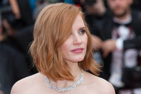 Jessica Chastain la Festivalul de Film de la Cannes — Fotografie, imagine de stoc