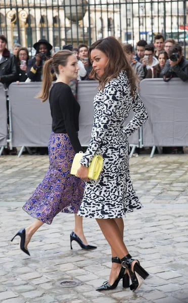 Pharrell Williams and Helen Lasichanh arriving to the Chanel show as part  of Fall/Winter 2016/2017 Paris Fashion Week on March 8, 2016 in Paris,  France. Photo by Aurore Marechal/ABACAPRESS.COM Stock Photo 