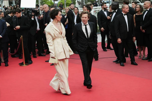 Cannes France May Jeanne Balibar Mathieu Amalricattends Loveless Nelyubov Screening — Stock Photo, Image