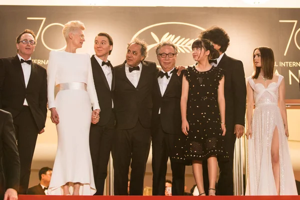 Cannes Francia Mayo Tilda Swinton Seo Hyun Bong Joon Dano — Foto de Stock