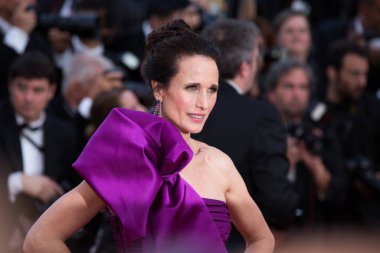 Cannes, Fransa - 21 Mayıs - Andie Macdowell, 21 Mayıs 2017 tarihinde Fransa 'nın Cannes kentinde düzenlenen 70. Cannes Film Festivali' nde 