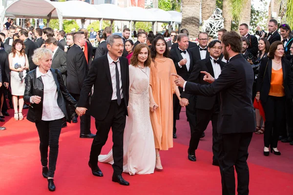 Cannes Francia Mayo Denis Sangsoo Isabelle Hupert Minheet Jinyoung Claire — Foto de Stock