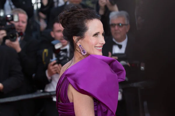 Cannes France May Andie Macdowell Attends Meyerowitz Stories Screening 70Th — 스톡 사진