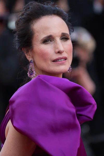 Cannes France May Andie Macdowell Attends Meyerowitz Stories Screening 70Th — 스톡 사진