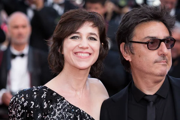 Cannes Francia Mayo Charlotte Gainsbourg Yvan Attal Asiste Proyección Meyerowitz — Foto de Stock