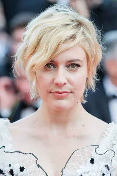 Cannes France Mai Greta Gerwig Besucht Die Vorführung Meyerowitz Stories — Stockfoto