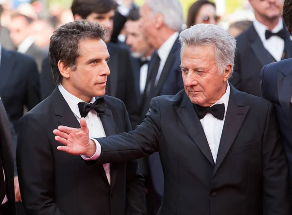 Cannes Frankrike Maj Ben Stiller Och Dustin Hoffman Deltar Utställningen — Stockfoto