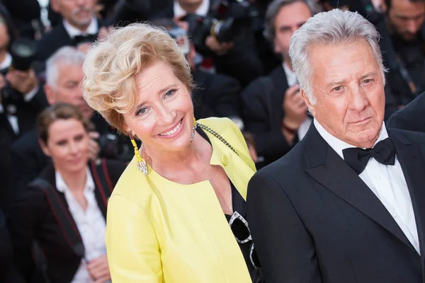 Κάννες Γαλλία Μαΐου Emma Thompson Dustin Hoffman Παρευρίσκονται Στην Προβολή — Φωτογραφία Αρχείου