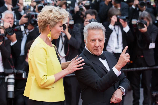 Cannes Francia Maggio Emma Thompson Dustin Hoffman Partecipano Alla Proiezione — Foto Stock