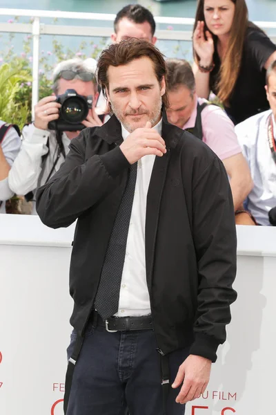 Cannes Frankrike Maj Joaquin Phoenix Deltar Fotokameran You Were Never — Stockfoto