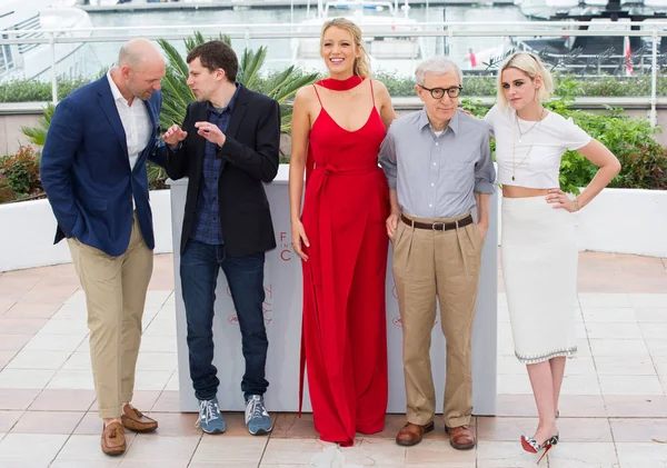 Cannes Francia Maggio Woody Allen Jesse Eisenberg Corey Stoll Blake — Foto Stock