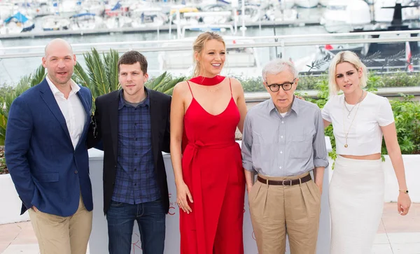 Cannes França Maio Woody Allen Jesse Eisenberg Corey Stoll Blake — Fotografia de Stock