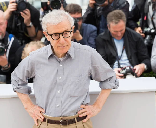 Cannes Francie Květen Režisér Woody Allen Navštěvuje Fotohovor Cafe Society — Stock fotografie