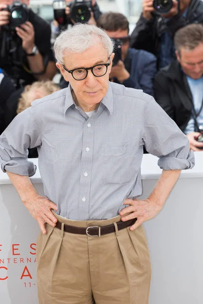 Cannes França Maio Diretor Woody Allen Participa Fotochamada Cafe Society — Fotografia de Stock