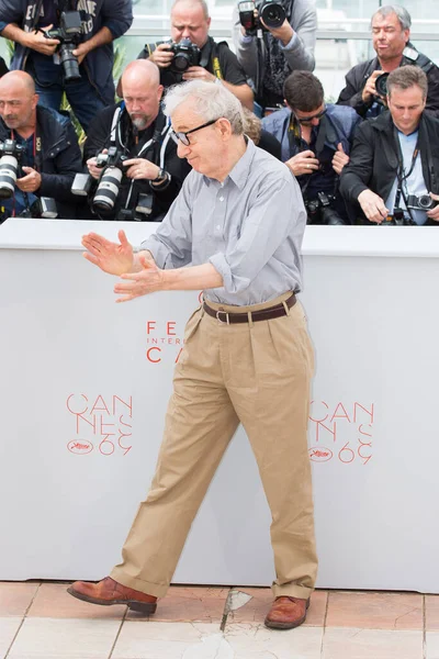 Cannes Francie Květen Režisér Woody Allen Navštěvuje Fotohovor Cafe Society — Stock fotografie