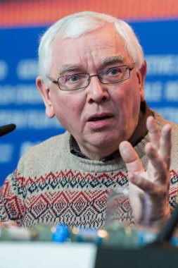 Berlin, Almanya - 14 Şubat: Yönetmen Terence Davies 66 Berlinale Uluslararası Film Festivali Berlin Grand Hyatt Hotel'de üzerinde 14 Şubat 2016, Berlin, Almanya sırasında 'A sessiz tutku' basın toplantısı katılır. 