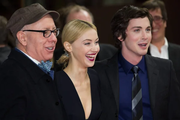 February Director James Schamus Actress Sarah Gadon Actor Logan Lerman — Stock Photo, Image