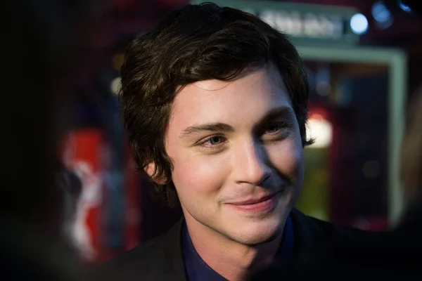 Βερολίνο Γερμανία Φεβρουαρίου Logan Lerman Παρευρίσκεται Στην Πρεμιέρα Της Ταινίας — Φωτογραφία Αρχείου