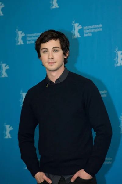 Logan Lerman Vagyok Felháborodás Fotózás 2016 Berlini Filmfesztivál Február 2016 — Stock Fotó