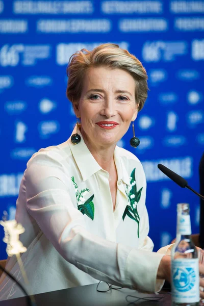 Berlin Németország Február Emma Thompson Színésznő Részt Vesz Berlini Alone — Stock Fotó