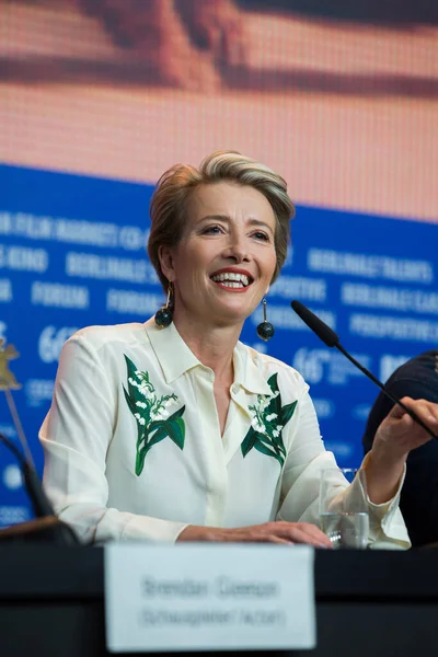 Berlín Alemania Febrero Actriz Emma Thompson Asiste Conferencia Prensa Solo — Foto de Stock