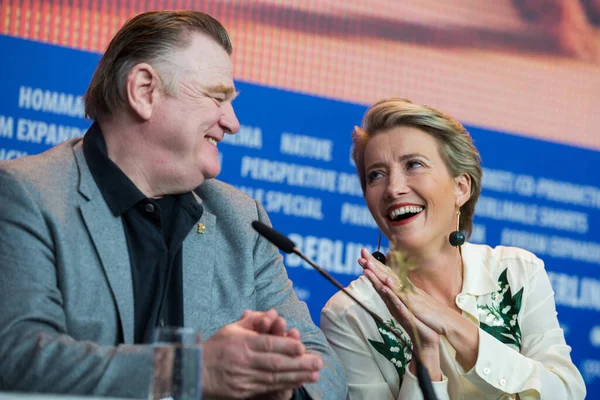 Berlín Alemania Febrero Los Actores Brendan Gleeson Emma Thompson Asisten — Foto de Stock