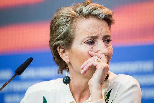 Berlin Németország Február Emma Thompson Színésznő Részt Vesz Berlini Alone — Stock Fotó