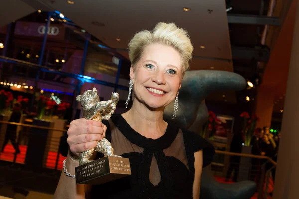 Berlin Germany February Danish Actress Trine Dyrholm Winner Silver Bear — Stockfoto