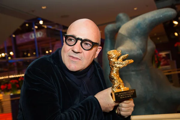 Berlin Alemanha Diretor Italiano Gianfranco Rosi Vencedor Urso Ouro Melhor — Fotografia de Stock