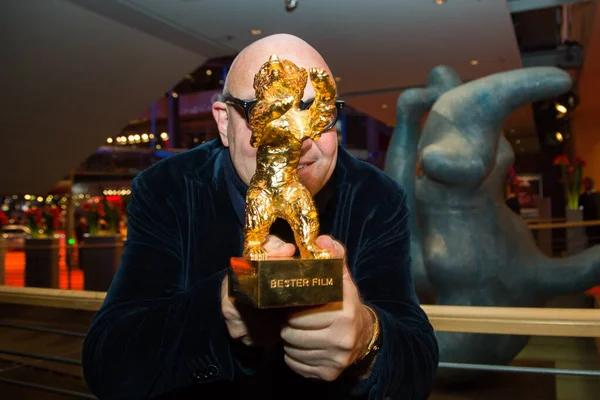 Berlin Germany Italian Director Gianfranco Rosi Winner Golden Bear Best — Stok fotoğraf
