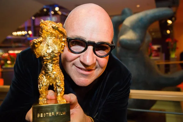 Berlin Germany Italian Director Gianfranco Rosi Winner Golden Bear Best — Stock fotografie