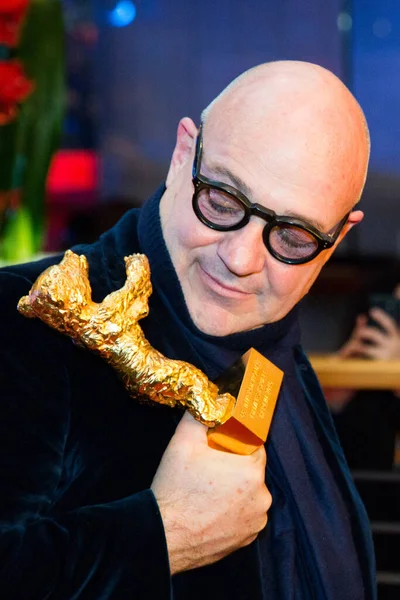 Berlin Germany Italian Director Gianfranco Rosi Winner Golden Bear Best — Stock fotografie