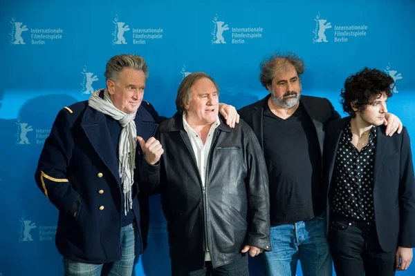 Berlín Alemania Febrero 2016 Director Benoit Delepine Gerard Depardieu Director — Foto de Stock