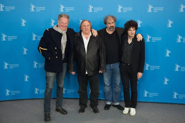 Berlín Alemania Febrero 2016 Director Benoit Delepine Gerard Depardieu Director — Foto de Stock