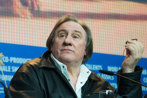Berlin Germany February Actor Gerard Depardieu Attends Saint Amour Press — 스톡 사진
