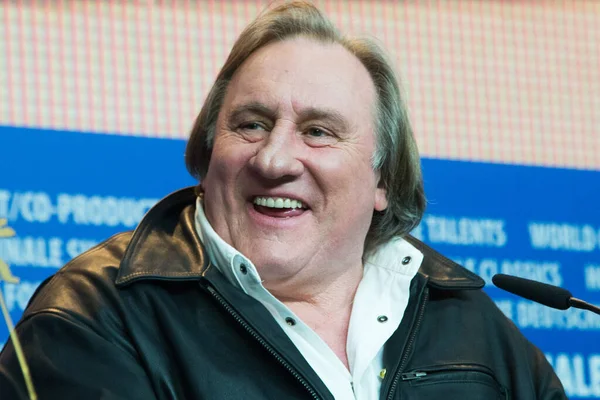 Berlin Germany February Actor Gerard Depardieu Attends Saint Amour Press — 스톡 사진