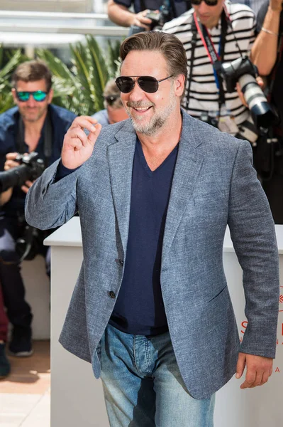 Russell Crowe Bierze Udział Sesji Zdjęciowej Nice Guys Festiwalu Cannes — Zdjęcie stockowe