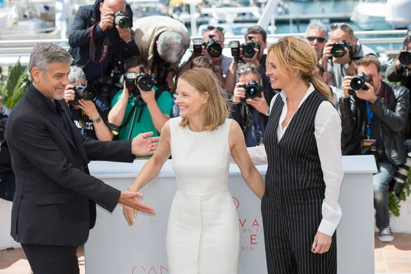 Cannes France May George Clooney Julia Roberts Jodie Foster 2016 — 스톡 사진