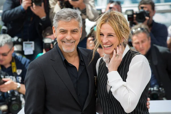 Cannes Francia Mayo George Clooney Julia Roberts Asisten Photocall Monstruo —  Fotos de Stock