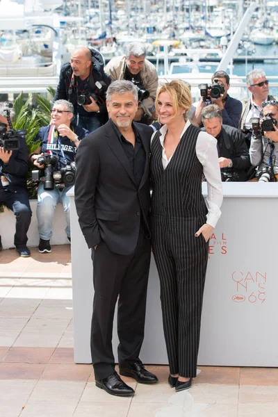 Cannes Frankrig Maj George Clooney Julia Roberts Deltager Money Monster - Stock-foto