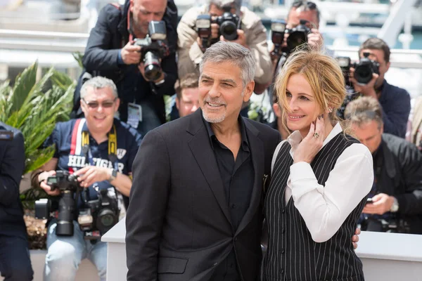 Cannes Francia Maggio George Clooney Julia Roberts Partecipano Money Monster — Foto Stock