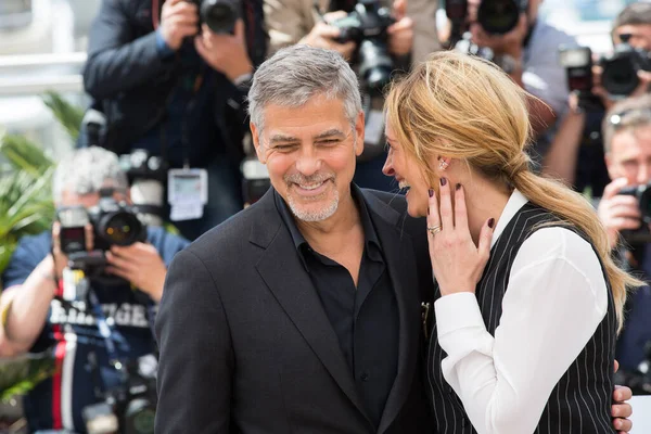 Cannes France May George Clooney Julia Roberts Attend Money Monster — Stock Photo, Image