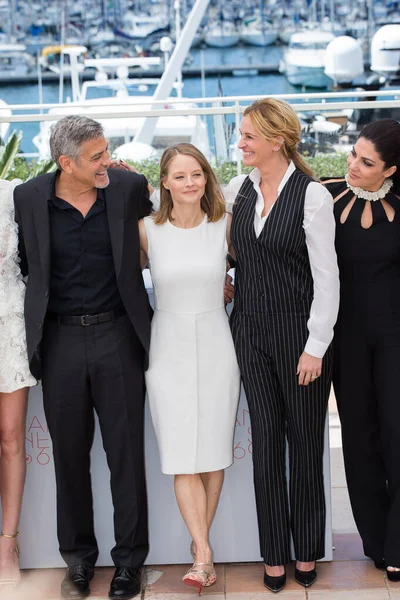 Cannes Francia Mayo George Clooney Jodie Foster Julia Roberts Lara — Foto de Stock