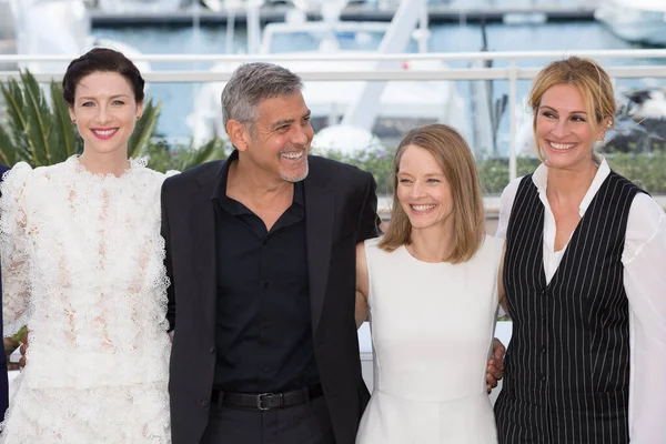 Cannes France Mayis George Clooney Caitriona Balfe Jodie Foster Julia — Stok fotoğraf